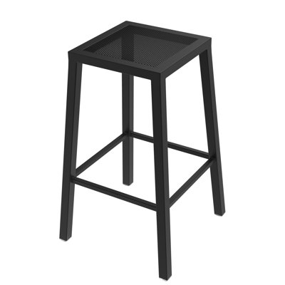 Outdoor 405 Berlin 25" Counter Stool With Black Wrinkle Finish
