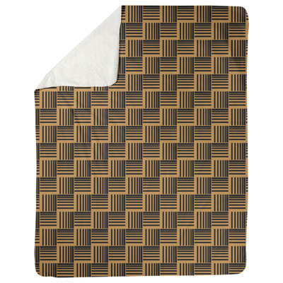 Couverture polaire à rayures classic basketweave
