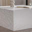Table basse moderne carrée | Blanc crème, sans assemblage de panneaux de fibres à densité moyenne | Idée de cadeau-2035648015-2035648014