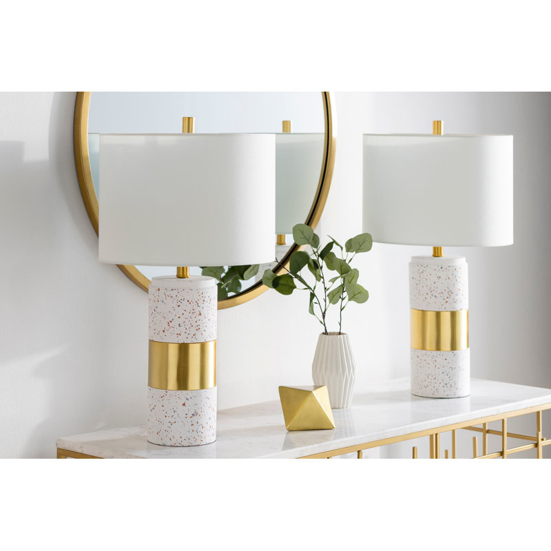 Piercarla Table Lamp, White