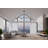 Transitional 7 Light Smoke Glass Linear Chandelier