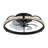 Kyell 20" Low Profile Bladeless Black Ceiling Fan with LED Lights and Remote Control