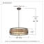 Luminaire suspendu tambour simple 4 lumières Bashir