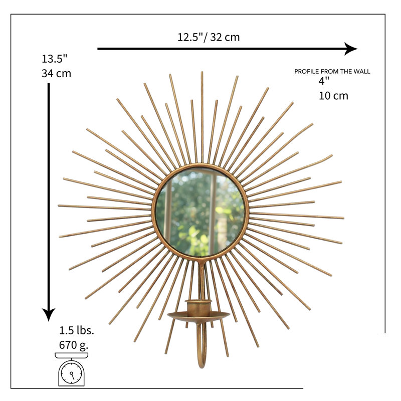 Applique bougie Burst Taper, 13,75 po