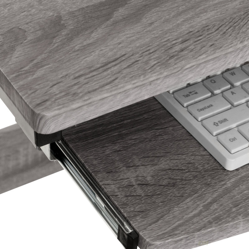 Bureau d'ordinateur Techni Mobile, Gris