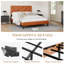 Lit plateforme tapissier moderne avec tête de lit robuste pour chambre à coucher contemporaine-503268900