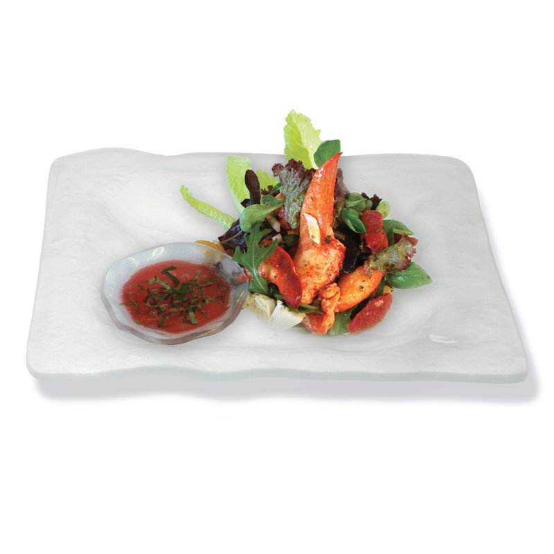 Arctic Clear Glass Square Dinner Plate Set