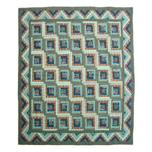 Courtepointe simple Log Cabin