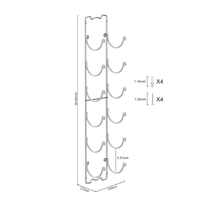 Bardolph 6 Wall Mounted Required Towel Stand