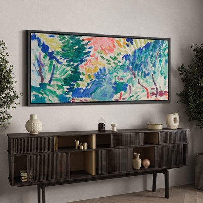 Abstract Colorful Strokes " Vibrant Foliage Abstract Colorful Nature Antique Retro Fine Art Bedroom Extra Large Wall Decor " by Vibrant Foliage Abstract Colorful