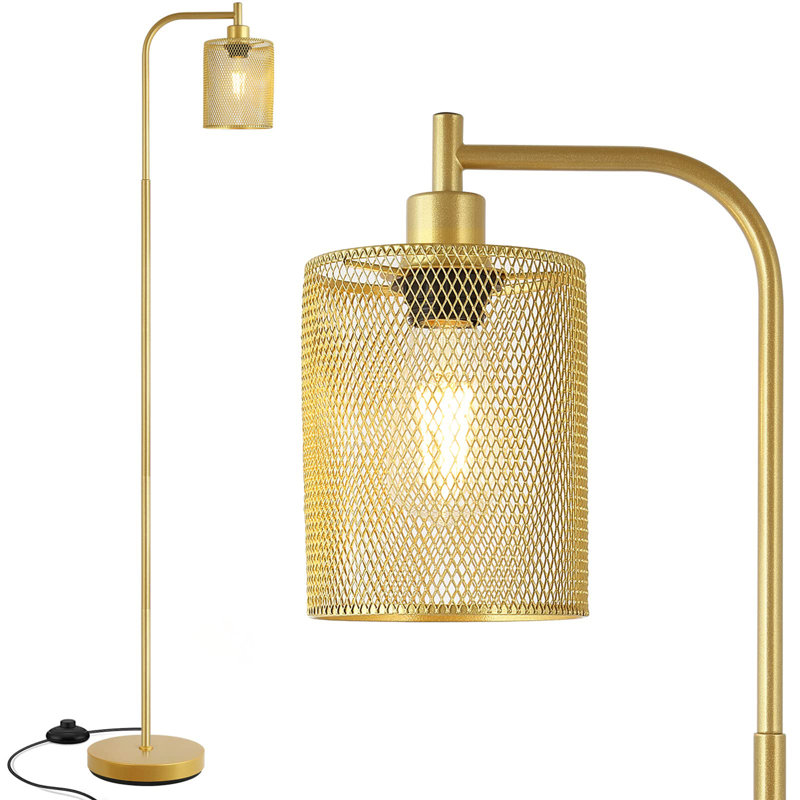 Industrial Floor Lamp, Gold