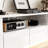 4-Drawer TV Stand With Glossy Finish And Warm Lights-738204555