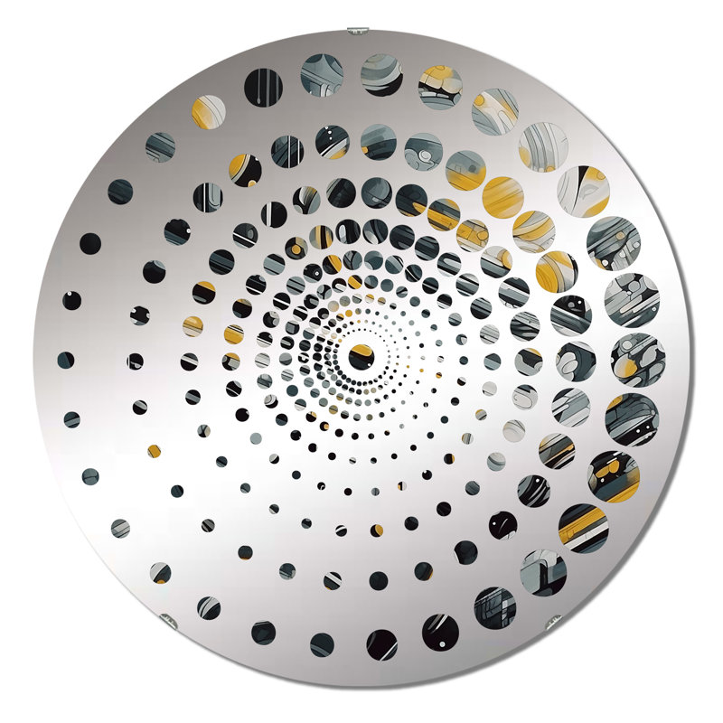Abinsa - Miroir mural spiralé, 23,6 po x 23,6 po