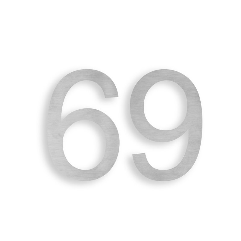 Numéro de maison à fixation flottante 6 po, 6/9