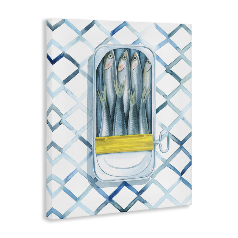 Art mural sur toile «Sardine Can on» par Grace Popp, H 40 po x l 30 po