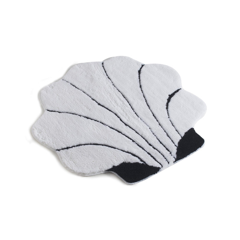 Acrylic Bath Mat, White/Black