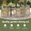 Garden Dining Set 5 Pcs Beige Poly Rattan-1943059880-1943059887