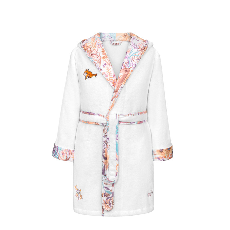 Foster 100% Cotton Terry Cloth Ankle Bathrobe for Kids, M