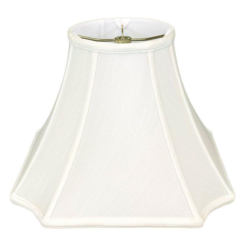 Royal Designs, Inc. BSO-714-12WH, abat-jour de base carré en forme de cloche inversée, 6 x 12 x 9,5, blanc, Blanc