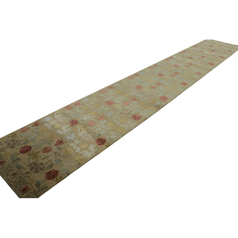 Handmade Silk and Wool Area Rug