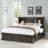 Dark gray storage Queen bed