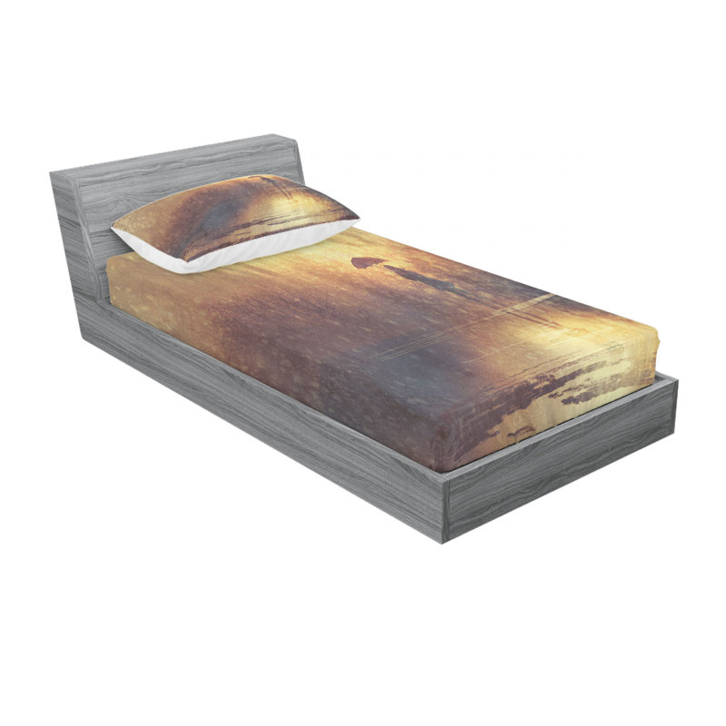 Ensemble de draps Lonely Under Abstract, Ensemble de draps pour lit simple TG avec drap-hou