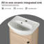 Ensemble de meuble-lavabo simple 18,15 po avec plateau en céramique Hogsett