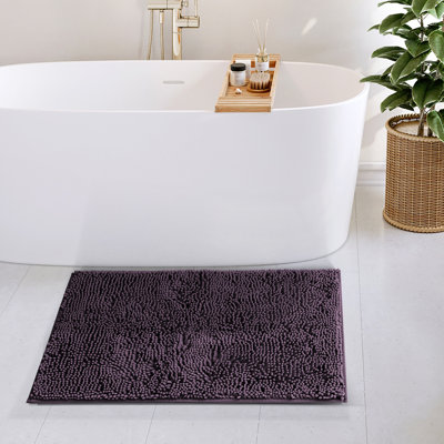 Tapis pour salle de bain en chenille ultra absorbant Kalyce
