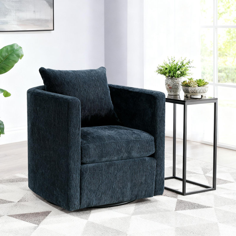 Fauteuil demi-tonneau moderne bleu marine, Marine