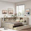 Wood Daybed With Storage Shelves, Sliding Doors And Trundles