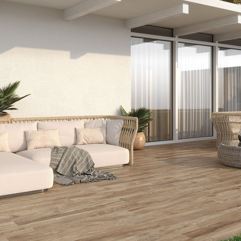 Carrelage aspect porcelaine beige 8X48 Vermont, Beige