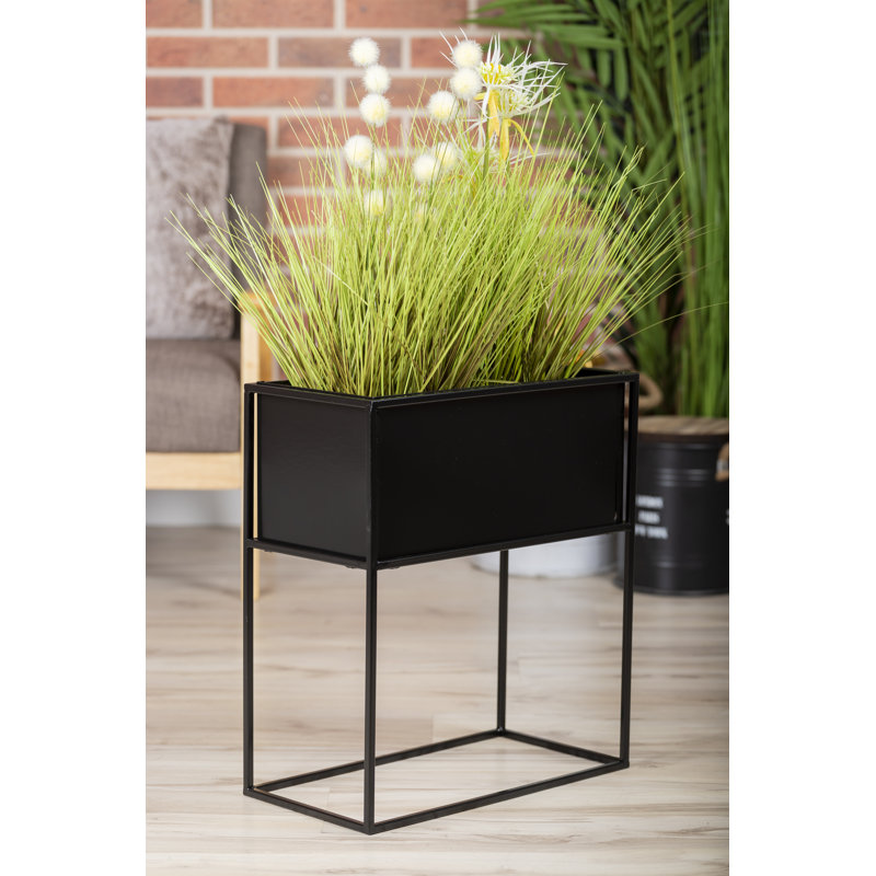 Woulk Metal Plant Stand, Black, 50cm H x 44cm W x 24cm D
