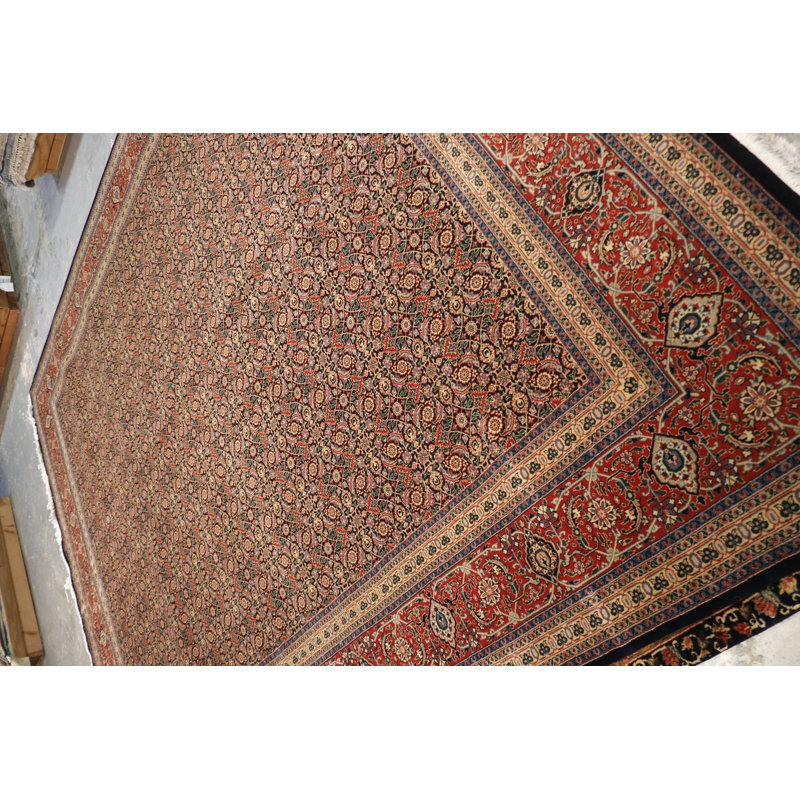 Baku Handmade Wool Floral Area Rug, Rectangle 12' x 15'