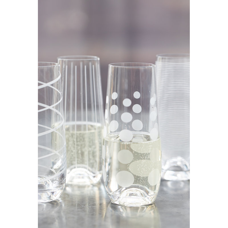 Mikasa Cheers Pack Of 4 Stemless Flute Glasses