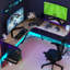 Bureau en forme de L - Bureau d'angle Comupter de 50,8 po - Bureau à domicile avec tablette pour moniteur et support pour unité centrale - Table d'écriture Modern Gaming Study-1261017442