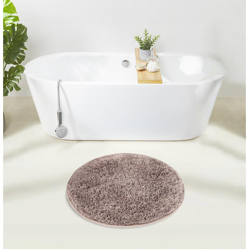 Better Trends 100% Polyester Bath Rug TPR Backing Bathroom Rug Beige, Beige