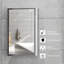 Armoire de salle de bain avec miroir, armoire à pharmacie verticale en acier inoxydable, organisateur de rangement mural avec porte simple