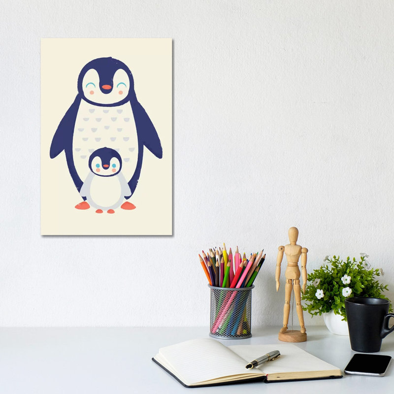 Mama Penguin by Jay Fleck - Wrapped Canvas Gallery-Wrapped Canvas Giclée, 20.32 cm H x 30.48 cm W