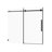 60" W X 58" H Sliding Shower Door, 6mm Clear Tempered Glass, Splash - Proof Technology, Corrosion Materials, Matte Black Bathtub Glass 1/4" (6mm) Thick Steel Frame, Smooth Sliding, Quiet Operation,