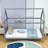 Twin Wooden House-Shaped Bed With Slats-1560366076