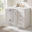 Ensemble de meuble-lavabo en bois massif 36 po + panneau de fibres à densité moyenne avec lavabo en céramique avec 3 tiroirs et portes à fermeture douce-131148014-131409493