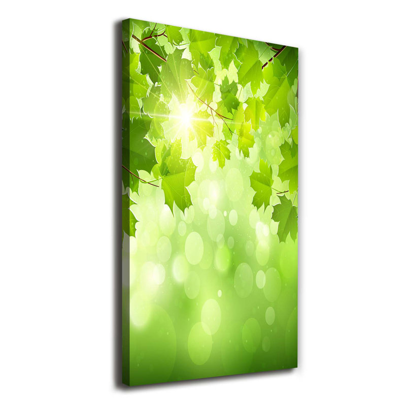 Green Leaves - Wrapped Canvas Print