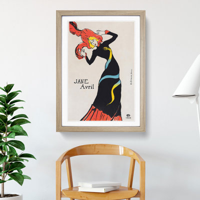Jane Avril Vol.1 by Henri De Toulouse-Lautrec - Picture Frame Painting
