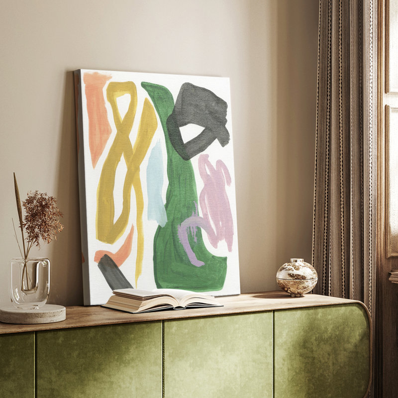 Serpentine colorée I - galerie Cavas sur mesure, H 18 po x l 12 po