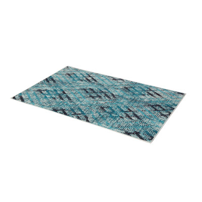 Premium Woven Carpet, 2.6 x 4.0 Feet | 100% Polyester, Antibacterial, Non-Slip Underside | 3D Digital Printing, Machine Washable, Pile Height: 0.04 in | Ideal for Living Room, Bedroom, and Home Decor