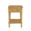 Table de chevet en bois massif avec tiroirs doubles, style traditionnel, finition chêne brun, glissières de tiroir en métal 2 po en bois, nuance, glissières