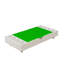 Table de jeu pliable 2-en-1 compatible avec rangement pour jouets Lego - Centre d'activités pour enfants blanc et vert avec cloisons amovibles et roulettes
