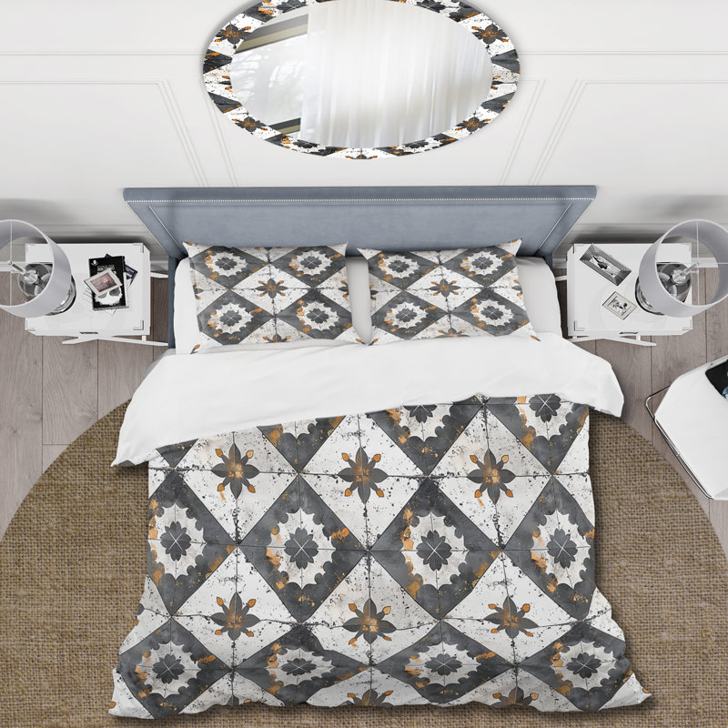 Ensemble de housse de couette Farmhouse, Housse de couette pour grand lit + 2 taies décora