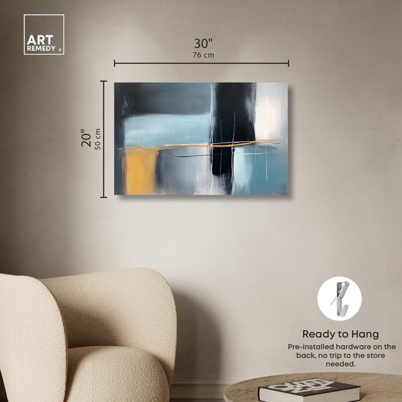 Art moderne, art moderne sur toile Boho, H 20 po x l 30 po x P 1,5 po, Ne s’applique pas, Toile tendue