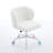 Furniture Office Chair,Artificial Rabbit Hair Home Office Chair With Metal Base,Adjustable Desk Chair Swivel Office Chair,Vanity Chair(Pink)-124876024